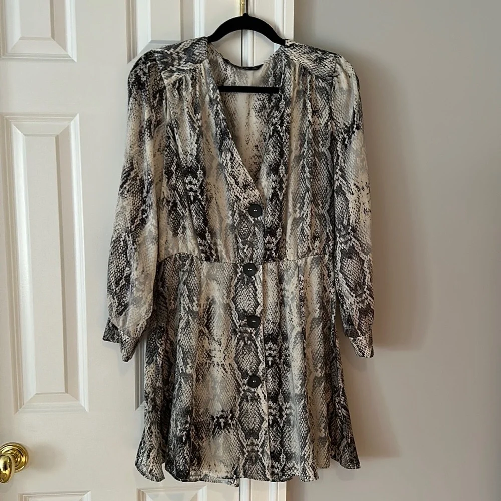zara green snake print dress Zara Snake Print Mini Dress